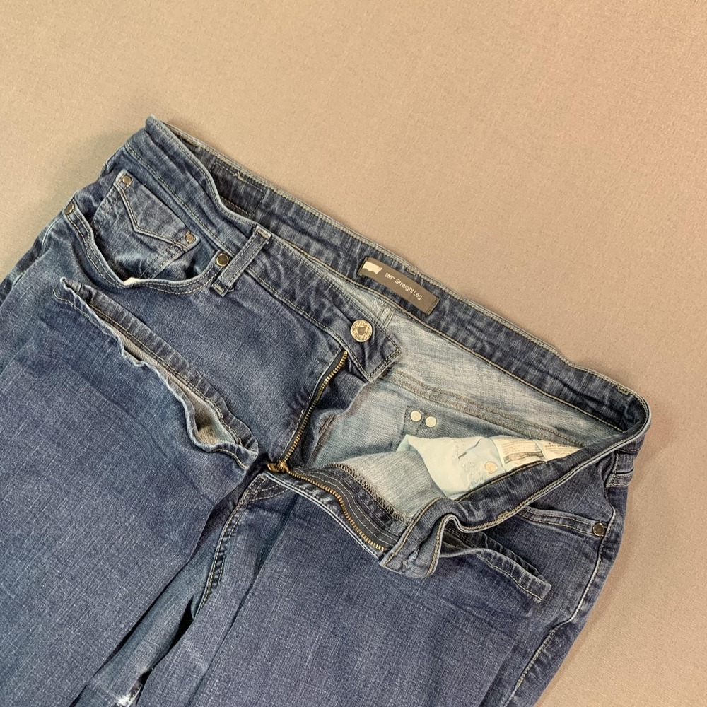 Levi's 580 Jeans Womens 20W Blue High Rise Relaxed Straight Stretch Work 36x30